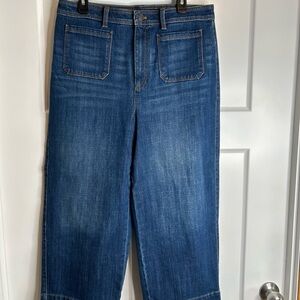 Talbots Women’s Size 12 Flawless High Rise Crop Denim Blue 3983